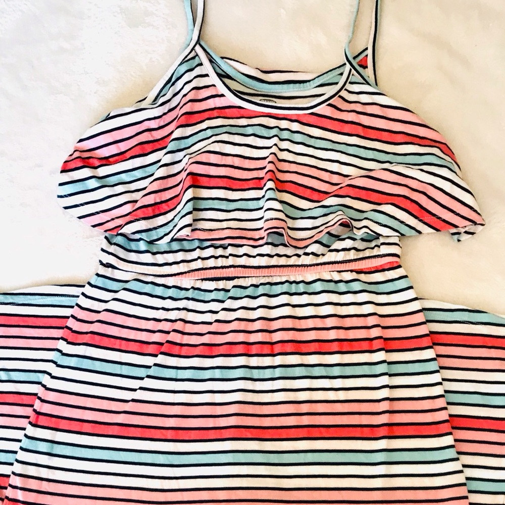 Multicolor Striped Ruffle Dress - Picture 2 of 4